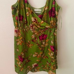 Urban Outfitters Green Floral Velvet Dress Size L